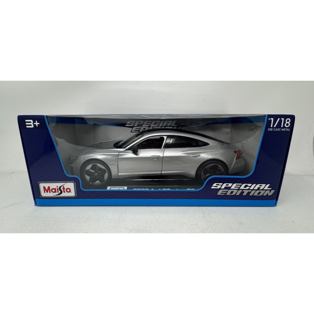 Maisto 2022 Audi RS e-Tron GT Special Edition 1:18 Diecast Car Silver/Blk NEW!